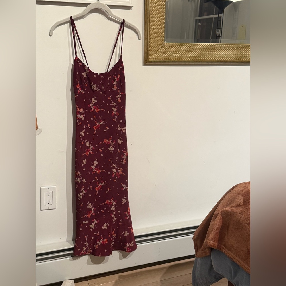 Summer dark purple floral Express dress